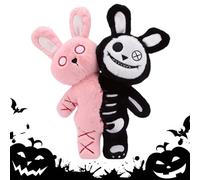 Peluche Coniglietto 28 Cm Bambola 'A Due Teste Morbido Animale Di Peluche