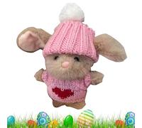 Peluche Coniglietto Pasquale - Peluche Coniglietto Pasquale, Coniglietti Pasquali Peluch, Simpatico con Carta Ispiratrice Coniglio Peluce, Piccole Decorazioni Pasquali Supporto Emotivo Fatto