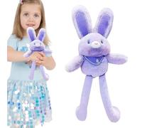 Peluche Coniglio - 28cm Giocattolo Con Orecchie Sollevabili | Pupazzo Coniglio | Ciondolo Bunny Elastico | Morbido Interattivo Con Orecchie Regolabili | Portachiavi Per Zaino, Chiavi Auto, Decorazione