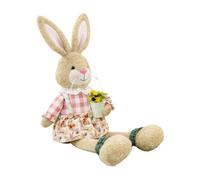 Peluche Coniglio - Decorazione Primaverile Abbracciabile con Gambe Lunghe | Decorazione Animali Statuette Coniglio,Per Casa Camera Tavolo Scrivania Scaffale Dormitorio Ufficio Fattoria Vacanza