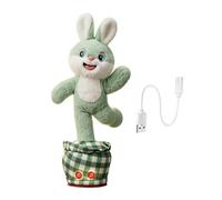 Peluche Coniglio Parlante, Con Modalità Interattiva Danza E Canto, 10,5 × 10,5 × 33 Cm, Giocattolo Coniglio Felpato, Compagno Musicale Dolce, A Voce Ripetitiva, Per La Camera Del