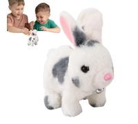 Peluche Coniglio Realistico Cammina, Scuote le Orecchie, Suoni e Movimenti | Con Campanello Giocattolo Educativo Di Pasqua Per Bambini E Per L'Apprendimento