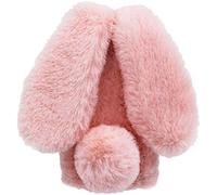 Peluche Custodia for Motorola Moto G06 Power Bunny Ear Plush Protective Cover,Custodia Coniglio Peluche per Motorola Moto G06 Power, Guscio Peloso Carino Protettiva Fluffy Case Copertura Caso - Rosa