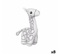 Peluche da Colorare Pincello ST448 Bianco Nero Stoffa 17 x 22 x 9 cm Giraffa