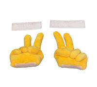 Peluche Decorazione Casco, Ornamento Gesto Giallo, Accessorio Casco Divertente 12 cm per Arte Moderna Forniture per la casa Professionali Kit di Riparazione Giornaliera Unità di per la Casa