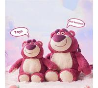 Peluche della serie Lotso di Disney Pixar, orsetto di fragola seduto, pupazzo di peluche carino a forma di personaggio dei cartoni animati, cuscino decorativo per casa e divano, regalo per feste e com