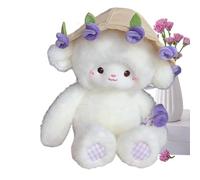 Peluche di agnello - 30 cm grande giocattolo in cotone PP morbido, trasformabile in un bouquet, simpatica mascotte per la cameretta dei bambini, rosa, blu, viola, rosso, Fe