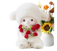 Peluche Di Agnello Bambino,Bambola Morbida 30 cm per Decorazione Camera Bambini Carina e Morbida | Peluche a Forma di Pecorella | Per La Camera Da Letto Il Soggiorno Il Divano Letto L'Auto E La Cam