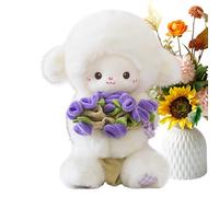 Peluche Di Agnello Bambino - Bambola Morbida 30 cm per Decorazione Camera Bambini Carina e Morbida,Peluche a Forma di Pecorella | Per La Camera Da Letto Il Soggiorno Il Divano Letto L'Auto E La Cam