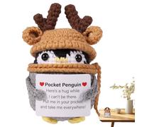 Peluche di all'Uncinetto - 10 Cm Bambola Decorativa Di Incoraggiamento,Bambole Ispirazionali Lavorate A Maglia - Per Natale Bambini Adolescenti Colleghi Amanti del Fai da Te Scrivania Libreria