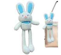 Peluche di coniglio di peluche, peluche di coniglio di peluche | 11,81 pollici di Pasqua Tirare la peluche del coniglio | Fascino dello zaino, ciondolo portachiavi, giocattoli irrequieti sensoriali