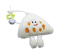 Peluche di formaggio, portachiavi in peluche,Food Portachiavi formaggio peluche con campana | simpatici giocattoli per catene alimentari, ciondoli divertenti per chiavi, telefoni