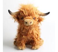 Peluche di mucca delle Highland da 25.4 cm, giocattolo di peluche realistico della mucca scozzese delle Highland, peluche animale del toro delle Highland, decorazione della casa, regalo per bambini