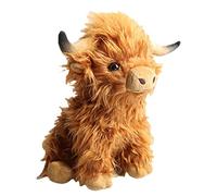 Peluche di Mucca delle Highland | Peluche Peluche di Mucca delle Highland | Giocattolo Realistico della Fattoria di Animali farciti di Mucca | Regalo Realistico del Bestiame Scozzese delle 22 x 28 cm