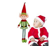 Peluche di Natale - Figure di peluche con gambe lunghe per feste - Statuette per matrimonio interno con supporto per finestra Festin