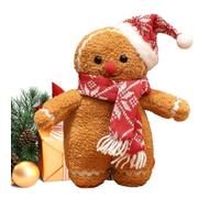 Peluche di Pan di Morbida Figura Natalizia Decorativa con Sciarpa e | Bambola Peluche di Pan di per Auto, Hotel, Attività Commerciali, Casa, Tavolo, , Divano, Oggetto di Scena per