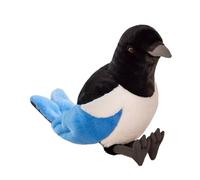 Peluche Di Peluche Magpie Soft - Peluly Di Uccelli Di Simulazione Realistica, Giocattolo Educativo Per Animali | COMPATHE PUNNOTO COMPLETO CON PP COTON, RILUPING PER IL DECIFICATO DELLA CAMERA DELLA C