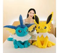 Peluche di Raichu dei Pokémon, cuscino per dormire, regalo di compleanno, regalo per il riscaldamento della casa, Ognissanti, regalo per feste di Natale, decorazione per la casa Vaporeon blu 45cm,Jolt