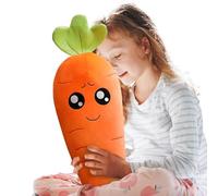 Peluche di ripiene - Peluche di carota da 17,71 pollici con faccina carina - Animale di peluche di carota artificiale per per feste di Pasqua per ragazze dei ragazzi, decorativo per sedia da divano