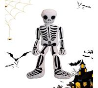 Peluche di scheletro - Giocattoli di peluche con teschio, cuscino di scheletro umano imbottito di Halloween | Morbida decorazione domestica per bambini adulti viaggi al coperto soggiorno ufficio