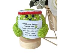 Peluche Di Sostegno Emotivo, Sfera Decorativa Fatta A Mano Con Citazione Ispirazionale, Palla All'uncinetto Con Frase Motivazionale Per Decorazione Casa, Ufficio E Benessere