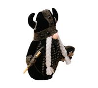 Peluche di - Statuetta nana in miniatura, da collezione Kidcrafts | Tiene ascia e scudo con mantello con baccello, decorazione medievale svedese guerriero svedese per tavolo scaffale, peluche