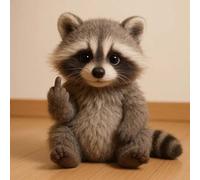 Peluche "dito Medio", Un Tenero Incontro con Gli Attitude Squad: Piccoli Ribelli di Peluche con Impertinenza e Coccole! Peluche "mucca Highlander", Piccoli Animali di Peluche(Raccoon)