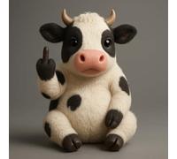 Peluche "dito Medio", Un Tenero Incontro con Gli Attitude Squad: Piccoli Ribelli di Peluche con Impertinenza e Coccole! Peluche "mucca Highlander", Piccoli Animali di Peluche(Cow)