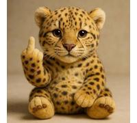Peluche "dito Medio", Un Tenero Incontro con Gli Attitude Squad: Piccoli Ribelli di Peluche con Impertinenza e Coccole! Peluche "mucca Highlander", Piccoli Animali di Peluche(Leopard)
