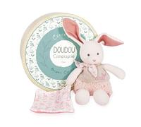 Peluche Doudou et Compagnie Botanic Lapin avec doudou Rose