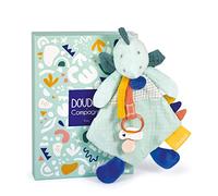 Doudou et Compagnie - Doudou - Gancio per ciuccio, Dino - 23 cm - Verde - Calinosauri - Attacco per ciuccio per bambini - Idea regalo per nascita - Garanzia Doudou perso - DC3937