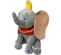 Peluche Dumbo Disney 20 cm Sonoro con Musica e Rullo di Tamburi 100% Fibra Riciclata Gioco Sicuro Conforme CE 1+ Anni Pupazzo Interattivo Idea Regalo Bambini