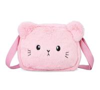 Peluche e Zip Borsetta Regolabile Tracolla Liscia | Capiente e Comoda da Portare, Chiusura Sicura, Stile Carino, per Ragazza Giovane, Uso Quotidiano