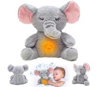 Peluche Elefante Che Respira, Peluche Elefante Che Respira con Luci e Musica, Peluche Elefante Calmante, Peluche musicale che respira allo stesso ritmo di un umano, Giocattolo morbido e coccoloso