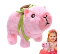 Peluche Elettrico Capibara - Simpatico Suono Che Cammina Che Imita L'animale | Regalo Di Compleanno Interattivo Per Le Vacanze Dei Bambini, Include Per Lo Zaino Con Tartaruga, Colori Casuali