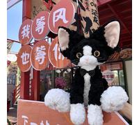 Peluche Gatto Morbido KUKI Cuscino Decorativo Cat Lover Soffice Realistico 40cm