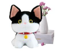 Peluche Gatto Morbido Micio Cartoon Con Campanellino