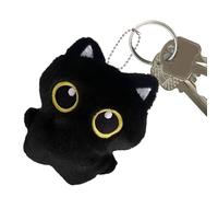 Peluche Gatto, Orsacchiotto Morbido Gattino Nero, Charm Morbido per Borsa Zaino Portafoglio - Regalo per Bambini e Bambine