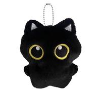 Peluche Gatto, Orsacchiotto Morbido Gattino Nero, Charm Morbido per Borsa Zaino Portafoglio - Regalo per Bambini e Bambine