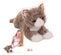 Peluche Gatto Realistico Coccoloso Morbido Soffice Decorazioni | Soffice Coccolone Accogliente per Decorazioni , Auto, Asilo , Sala Giochi, Bambini, Bambine,