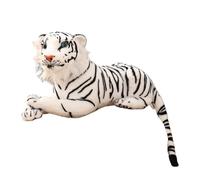 Peluche Gigante Forma Tigre Bianca - Bambola Peluche Grandi Dimensioni Forma Tigre Morbido Cuscino Simpatico Cucciolo Tigre Peluche for Natale Pasqua Ringraziamento Natale Capodanno(60cm/23inch)