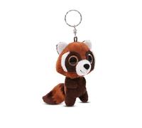 NICI- Portachiavi GLUBSCHIS Panda Rosso Robidu 9cm Marrone-Delizioso Ciondolo in Forma di Animale in Morbido Peluche con Anello per cordini e Pendenti, Colore, 49689