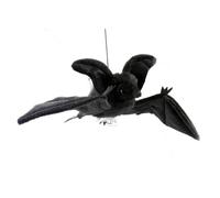 Peluche Hansa nero da 37 cm appeso a un animale morbido e realistico da abbracci