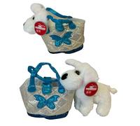 Peluche in Borsetta Cucciolo Cane di Peluche con Borsetta per Bambina Cane in Borsetta Cagnolino nella Borsetta Cane Peluche Borsa Giocattolo Animali in Borsetta da Passeggio Cuccioli in Borsetta (B)