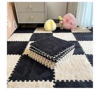 Peluche In Schiuma Tappeto Da Pavimento In Bloccanti A Colori Tappeti Morbidi Per Gioco Sicuro E Arredamento Elegante In Camera Da Letto O Soggiorno(Black+Apricot,40pcs)