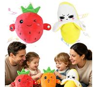 Peluche interattivo a forma di banana, giocattolo musicale interattivo, giocattolo divertente e giocoso attivato dal suono per adulti, banana e frutta sensibile al tatto con funzioni sonore