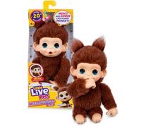 Peluche interattivo Little Live Pets Chikki Cherry Mini Scimmia Bebè
