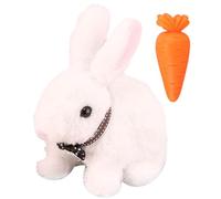 Peluche Interattivo, Simpatico Coniglietto Di Peluche 16,5x13x16,5 Cm Con Orecchie Che Si Muovono, Coniglio Elettronico Per Animali Domestici Con Orecchie Mobili Per Bambini, Ragazze, Ragazzi E Bambin