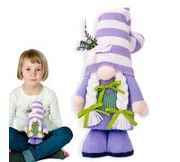 Peluche Lavanda - Bambola Nana Senza Volto Primaverile, Decorazione Morbida Viola | Simpatica e accogliente statuetta da tavolo, stravagante ornamento per la casa, regalo per un amico di famigli