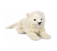 Peluche Leone Bianco Lelly 53 cm Leone di Peluche Morbido e Realistico Made in Italy Idea Regalo per Bambini Compagno di Gioco e Coccole